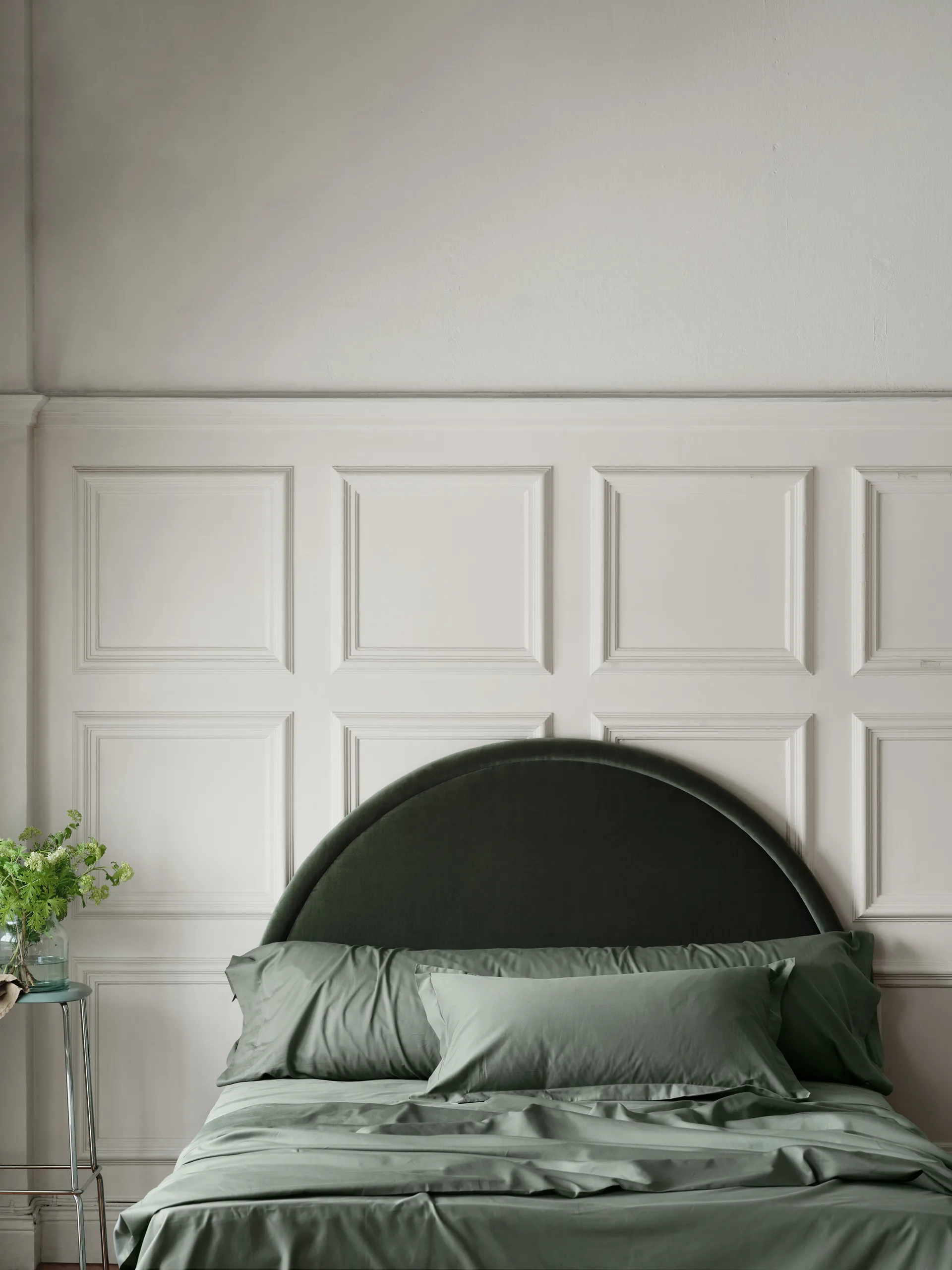 Satina plain kussensloop, Groen, 50x60 cm Mille Notti