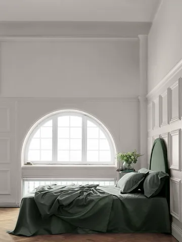 Satina plain kussensloop - Groen, 50x60 cm - Mille Notti