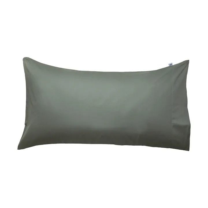 Satina plain kussensloop - Groen, 50x90 cm - Mille Notti
