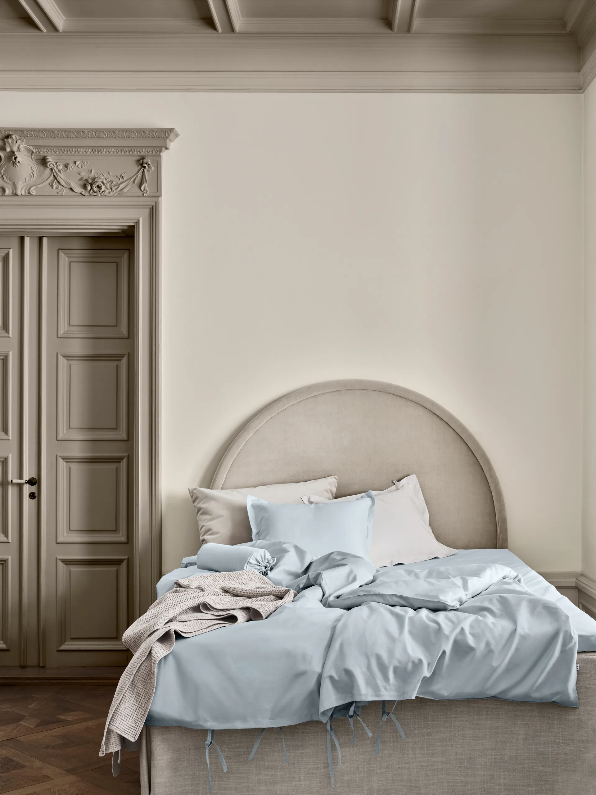 Satina plain kussensloop, Lichtblauw, 50x90 cm Mille Notti