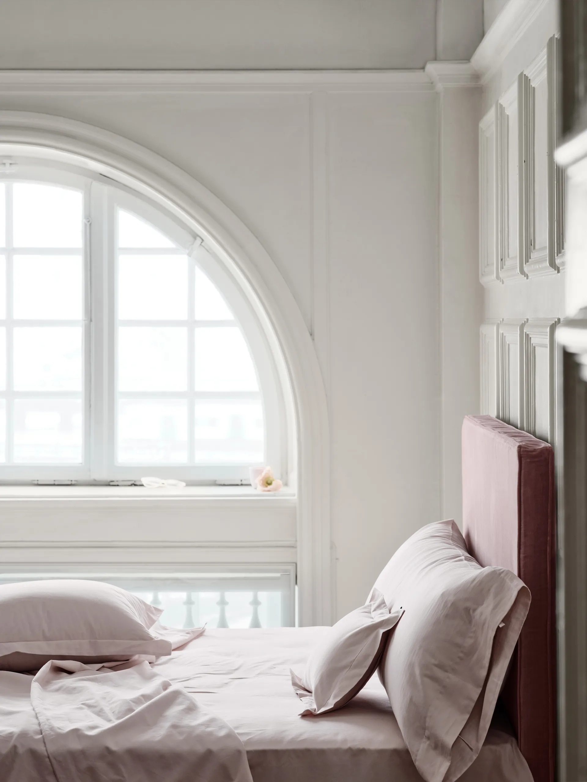 Satina plain kussensloop, Roze, 50x90 cm Mille Notti