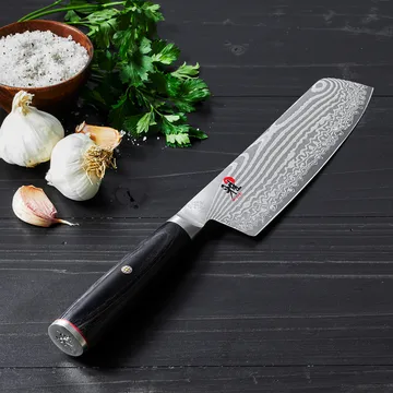 Raw 5000FCD nakiri fruitmes rechthoekig 17 cm - Damascus-zwart - Miyabi