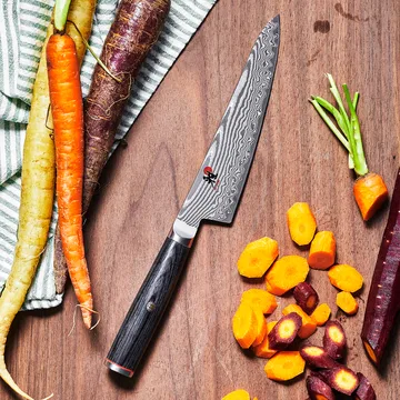 Raw 5000FCD shotoh schaalmes 14 cm - Damascus-zwart - Miyabi