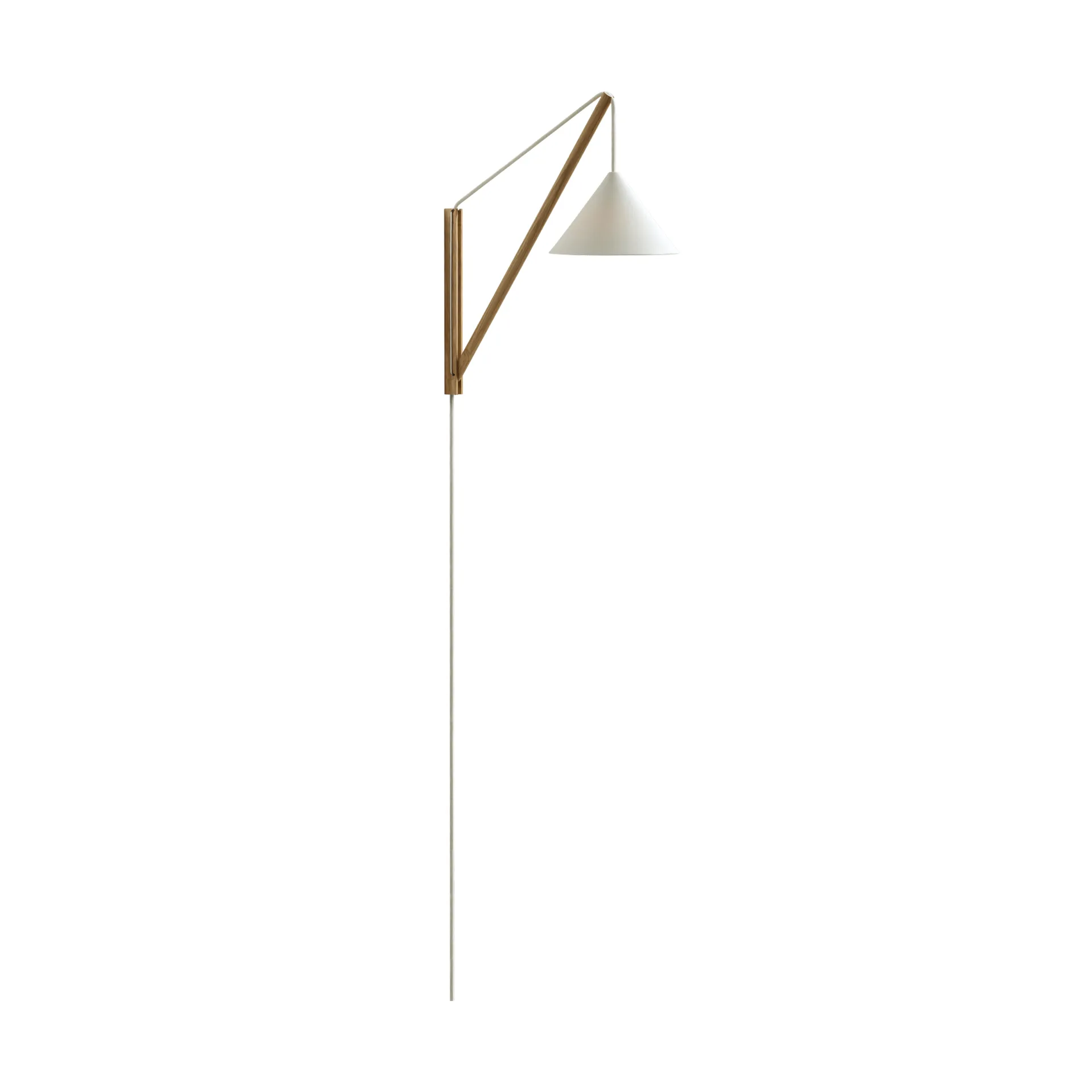hangende wandlamp, eik-wit MOEBE