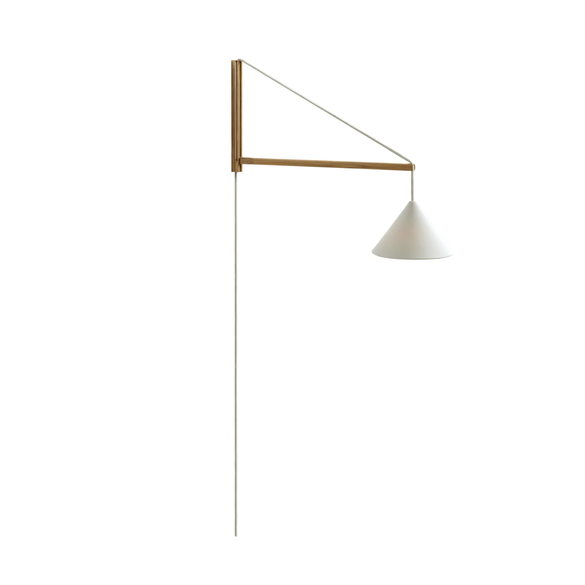 hangende wandlamp, eik-wit MOEBE