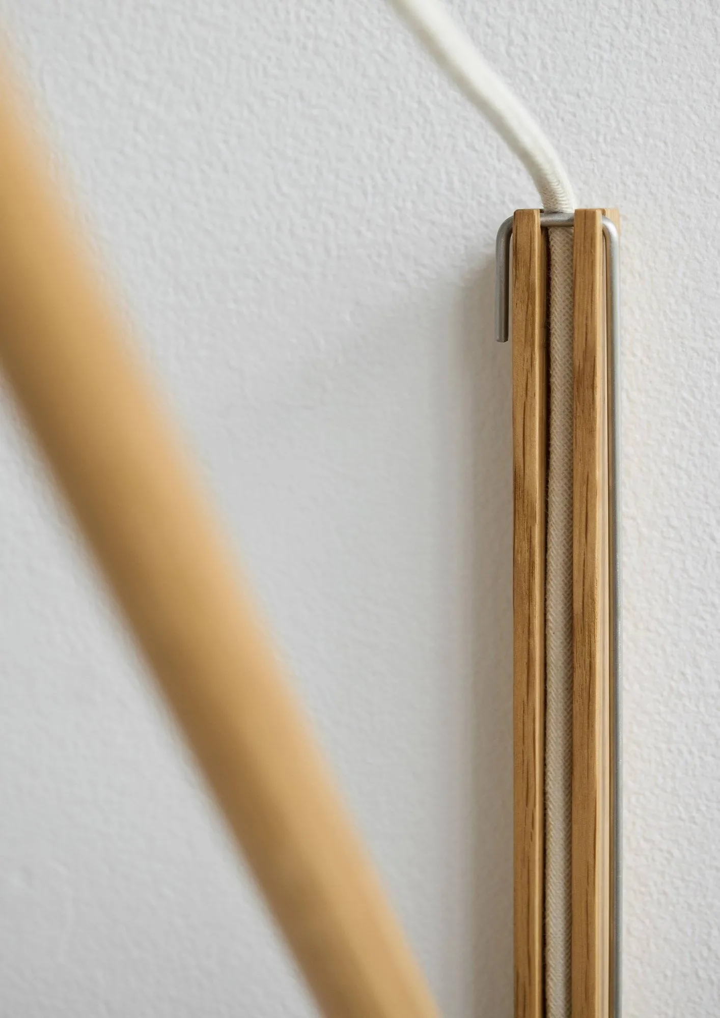 hangende wandlamp, eik-wit MOEBE