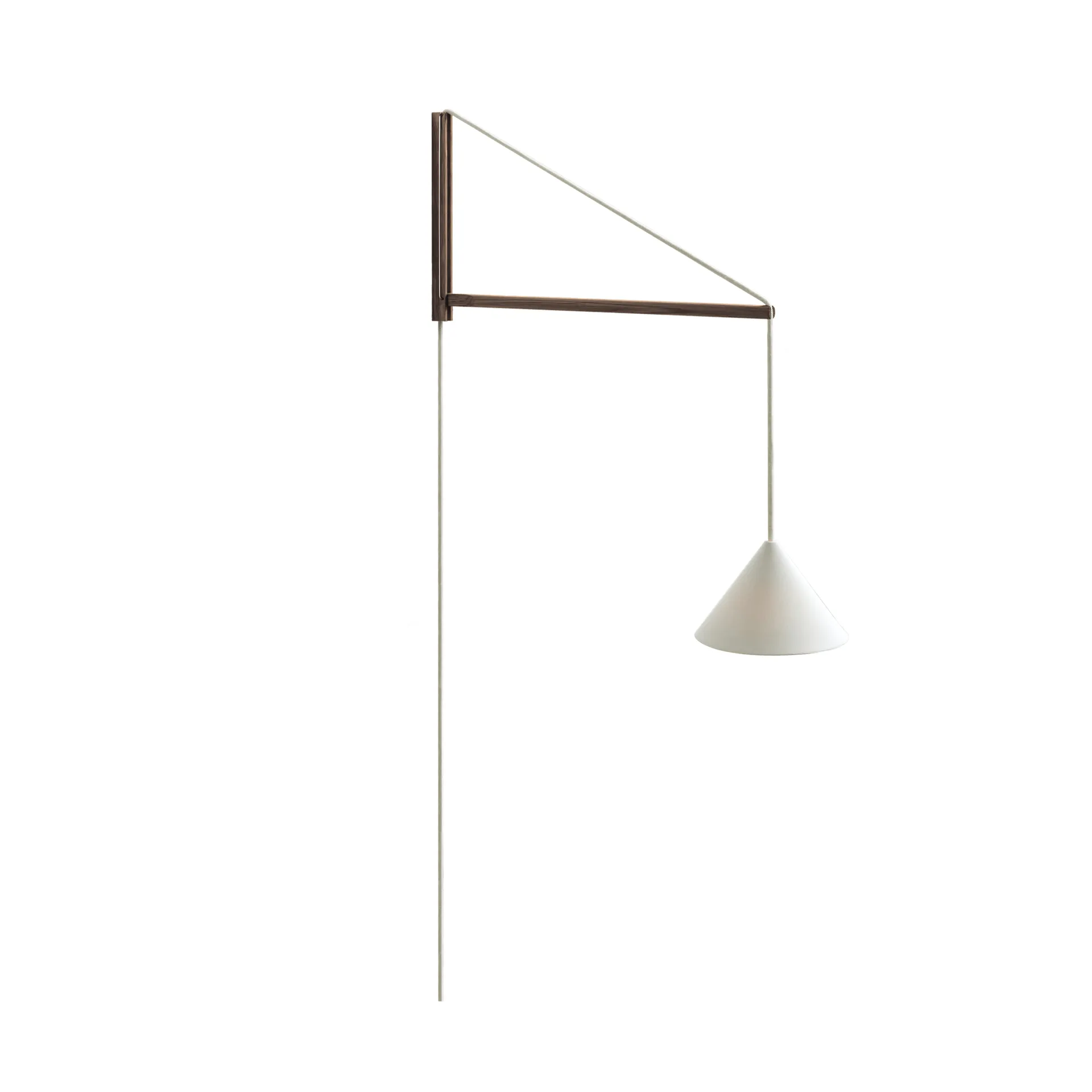 hangende wandlamp, Gerookt eiken-wit MOEBE