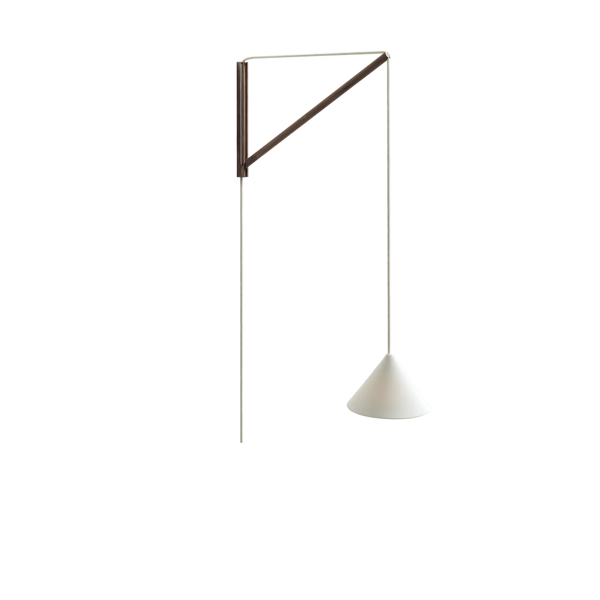 hangende wandlamp, Gerookt eiken-wit MOEBE