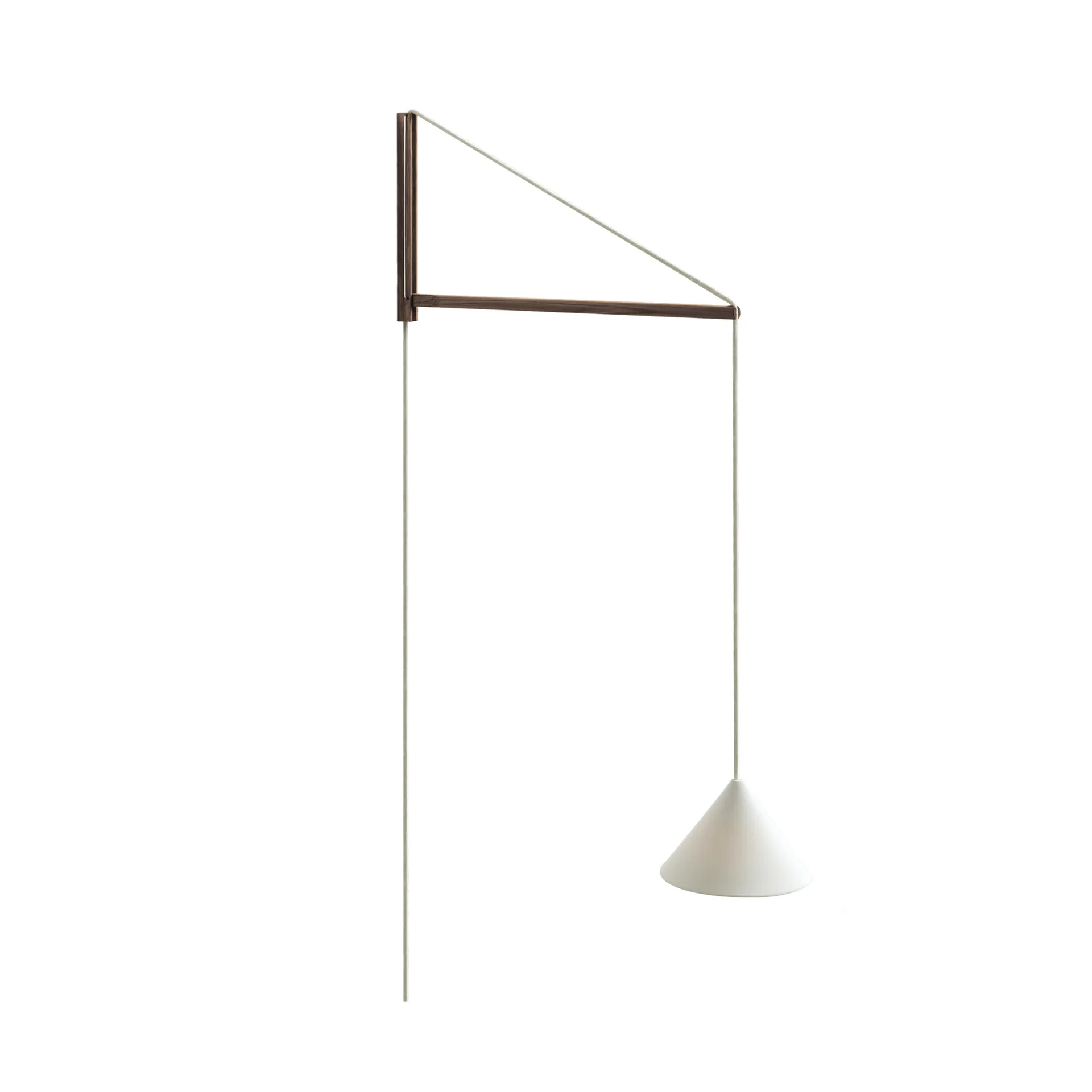 hangende wandlamp, Gerookt eiken-wit MOEBE