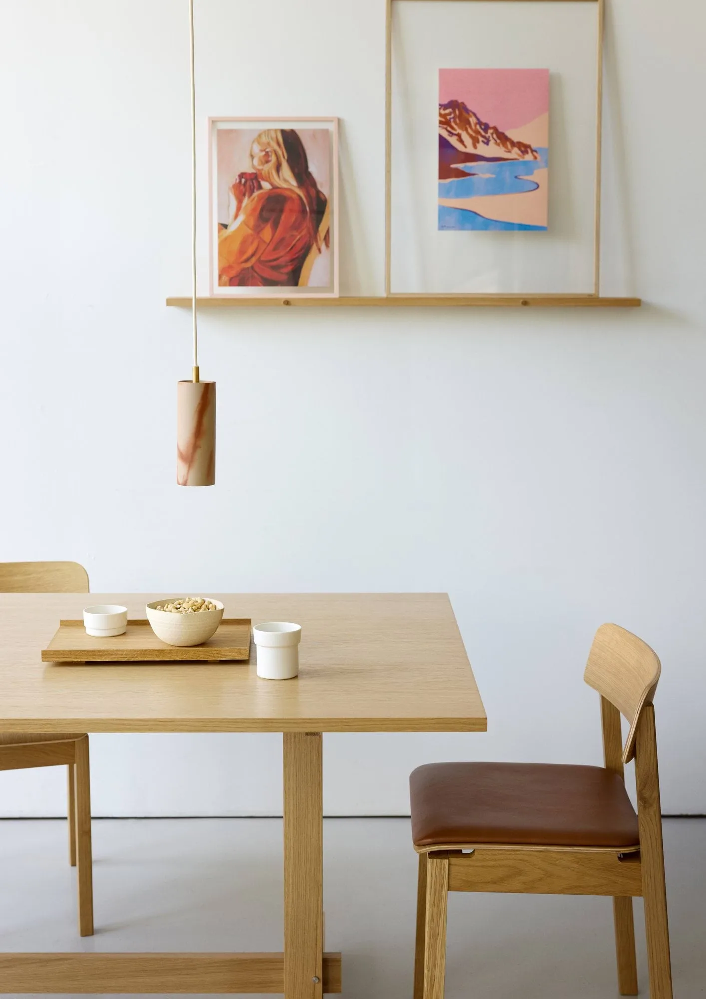 KUMU eettafel, Geolied eiken, 90x220 cm MOEBE