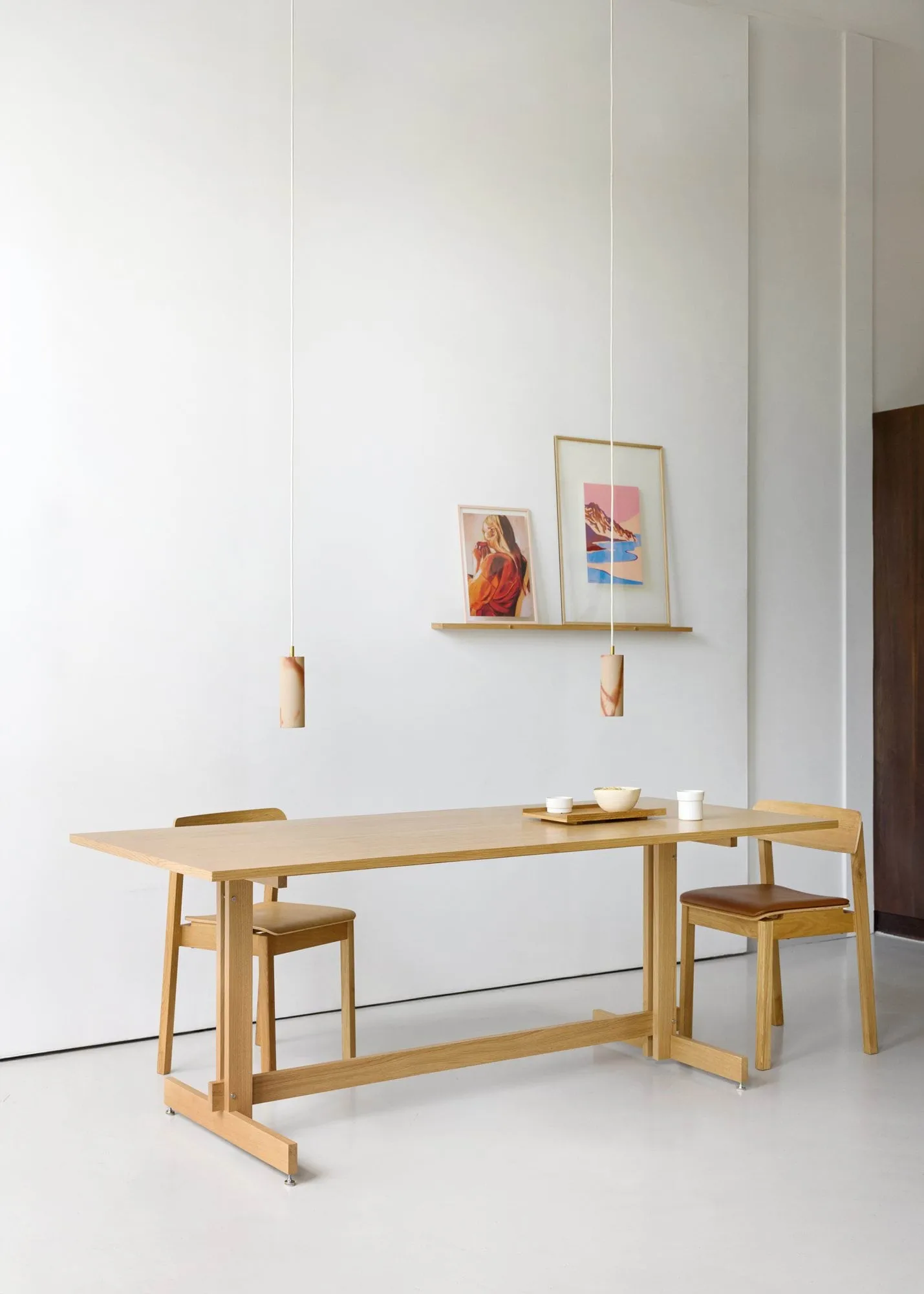 KUMU eettafel, Geolied eiken, 90x220 cm MOEBE