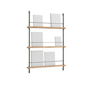 Magazine Shelving tijdschriftrek - Eiken-dennengroen, 85x115x7 cm, MS.115.1 - MOEBE
