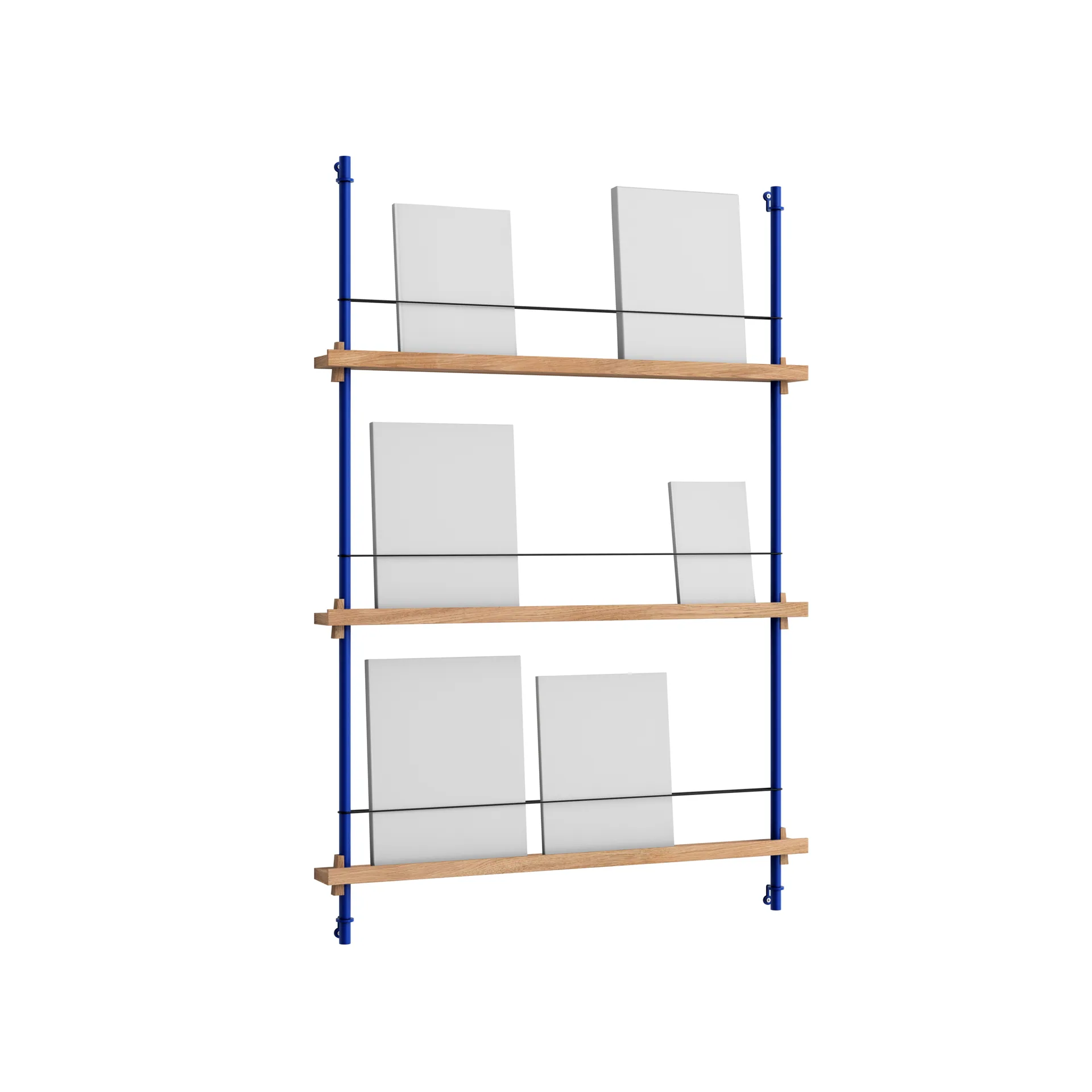 Magazine Shelving tijdschriftrek, Eiken-diepblauw, 85x115x7 cm, MS.115.1 MOEBE