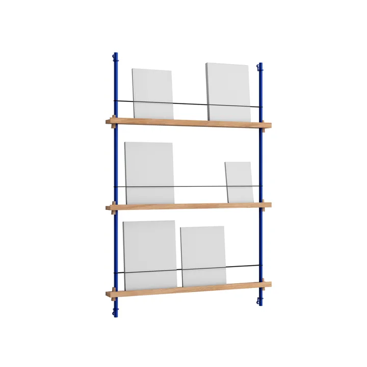 Magazine Shelving tijdschriftrek - Eiken-diepblauw, 85x115x7 cm, MS.115.1 - MOEBE