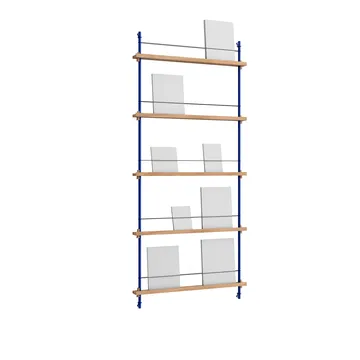 Magazine Shelving tijdschriftrek - Eiken-diepblauw, 85x180x7 cm, MS.180.1 - MOEBE