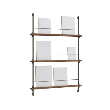 Magazine Shelving tijdschriftrek - Gerookt eiken-dennengroen, 85x115x7 cm, MS.115.1 - MOEBE