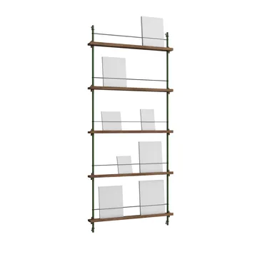 Magazine Shelving tijdschriftrek - Gerookt eiken-dennengroen, 85x180x7 cm, MS.180.1 - MOEBE