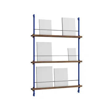 Magazine Shelving tijdschriftrek - Gerookt eiken-diepblauw, 85x115x7 cm, MS.115.1 - MOEBE