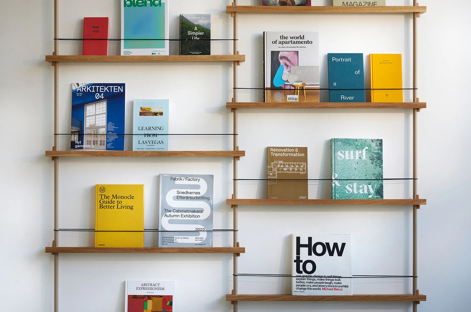 Magazine Shelving tijdschriftrek, Gerookt eiken-roestvrij staal, 85x115x7 cm, MS.115.1 MOEBE