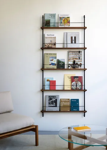 Magazine Shelving tijdschriftrek - Gerookt eiken-warmgrijs, 85x115x7 cm, MS.115.1 - MOEBE