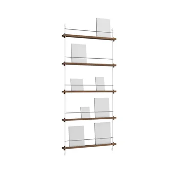Magazine Shelving tijdschriftrek - Gerookt eiken-wit, 85x180x7 cm, MS.180.1 - MOEBE
