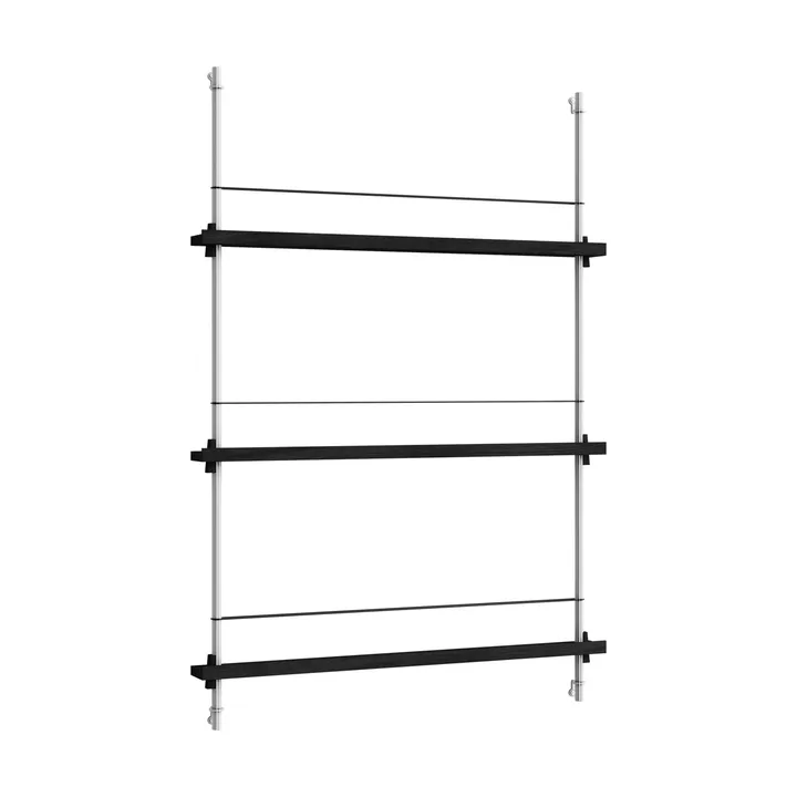 Magazine Shelving tijdschriftrek - Zwart-roestvrij staal, 85x115x7 cm, MS.115.1 - MOEBE