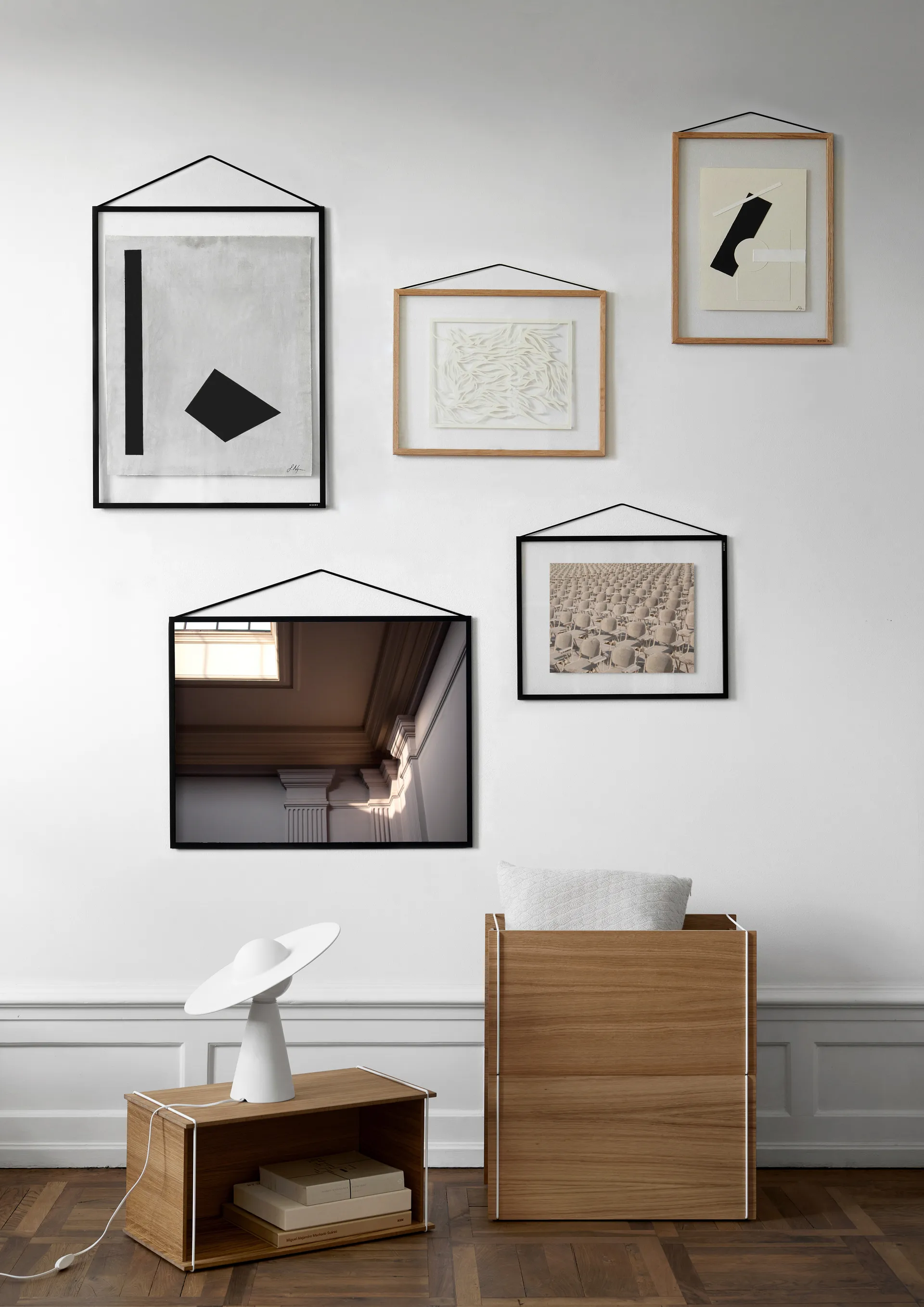 Moebe eikenhouten lijst 40x50 cm, Transparent, Wood, Black MOEBE