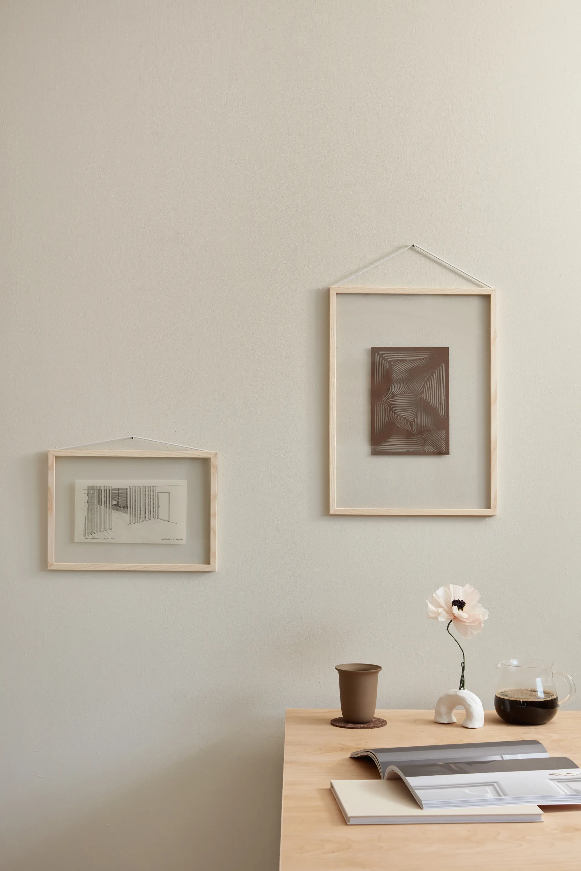 Moebe essenhouten lijst A4 23,2x31,7 cm, Transparent, Wood, Black MOEBE