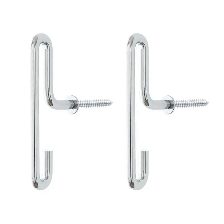 Moebe muurhaak small 2-pack - Stainless steel - MOEBE