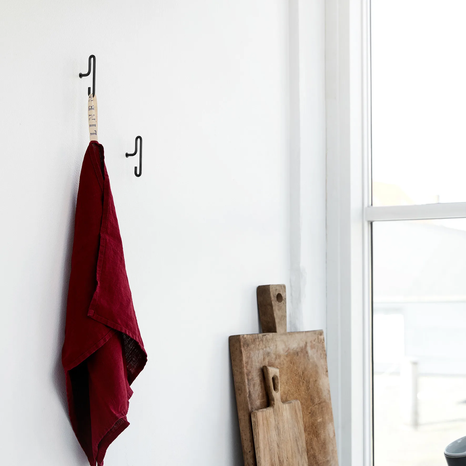 Moebe muurhaak small 2- pack, Zwart MOEBE