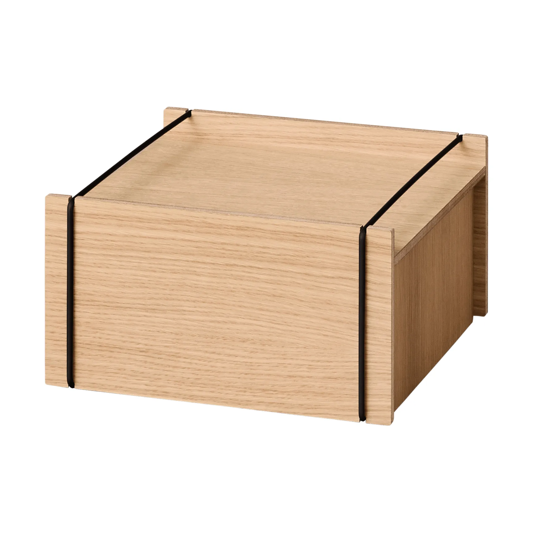 Moebe opbergdoos, Geolied eiken-zwart, small, 16,5x30x31 cm MOEBE