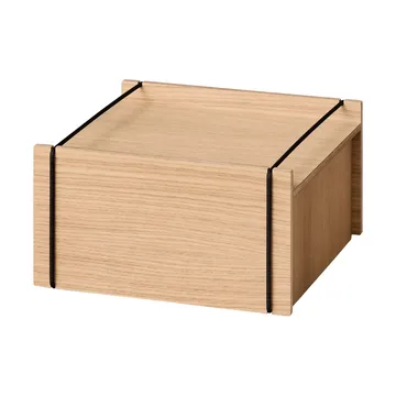 Moebe opbergdoos - Geolied eiken-zwart, small, 16,5x30x31 cm - MOEBE