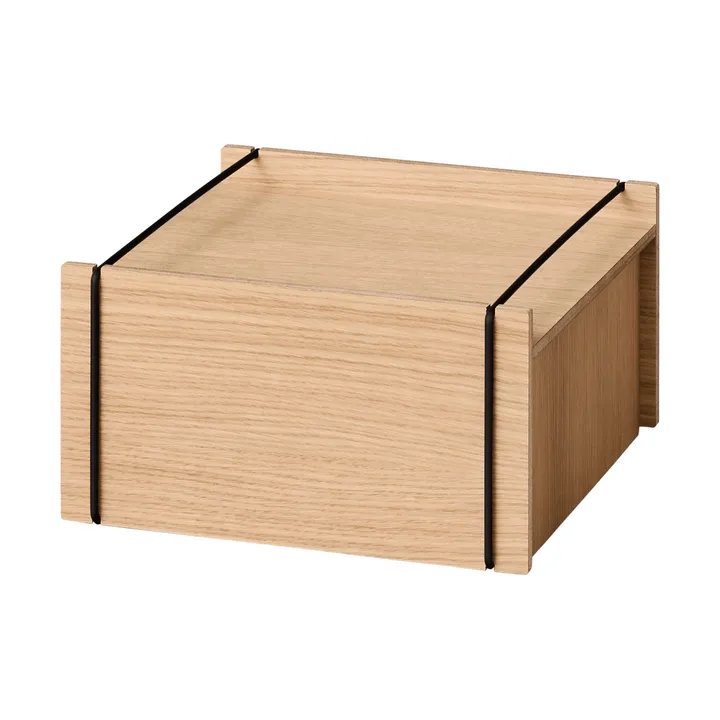Moebe opbergdoos - Geolied eiken-zwart, small, 16,5x30x31 cm - MOEBE