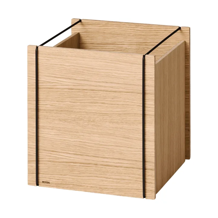 Moebe opbergdoos - Geolied eiken-zwart, square, 33x30x31 cm - MOEBE