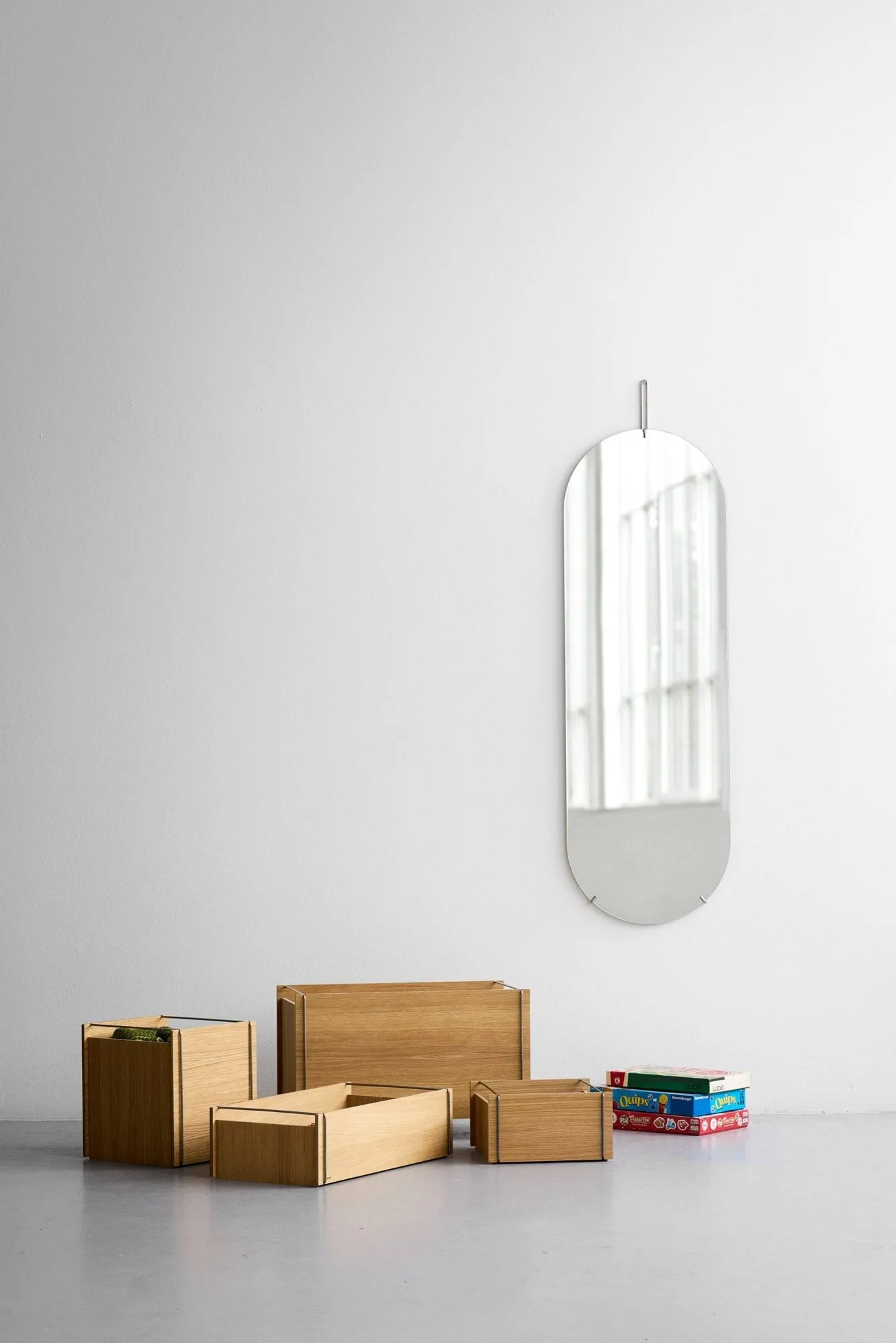Moebe opbergdoos, Geolied eiken-zwart, square, 33x30x31 cm MOEBE