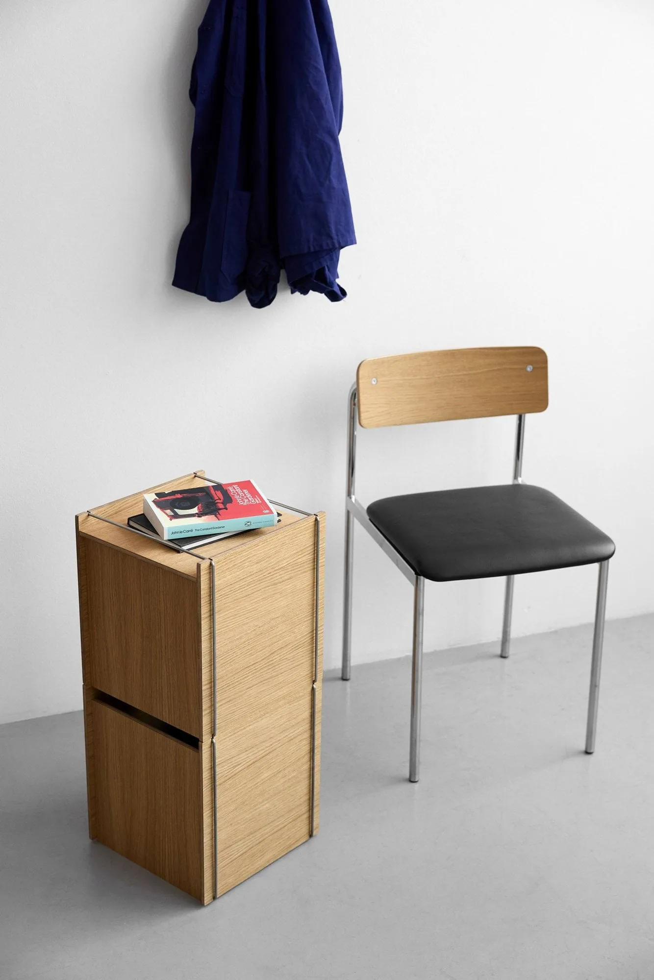 Moebe opbergdoos, Geolied eiken-zwart, square, 33x30x31 cm MOEBE