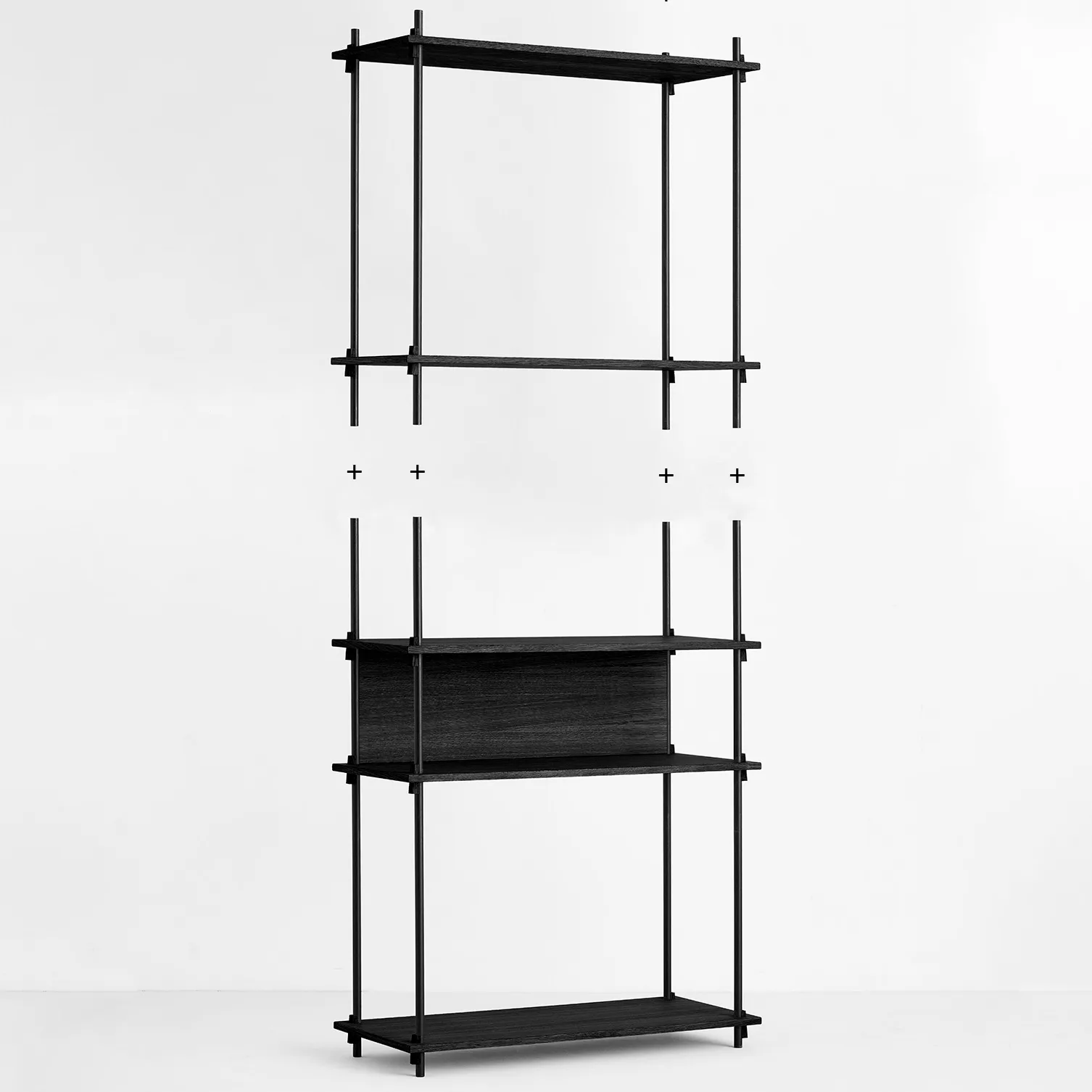 Moebe plankpoten 85 cm 2-pack, Black MOEBE