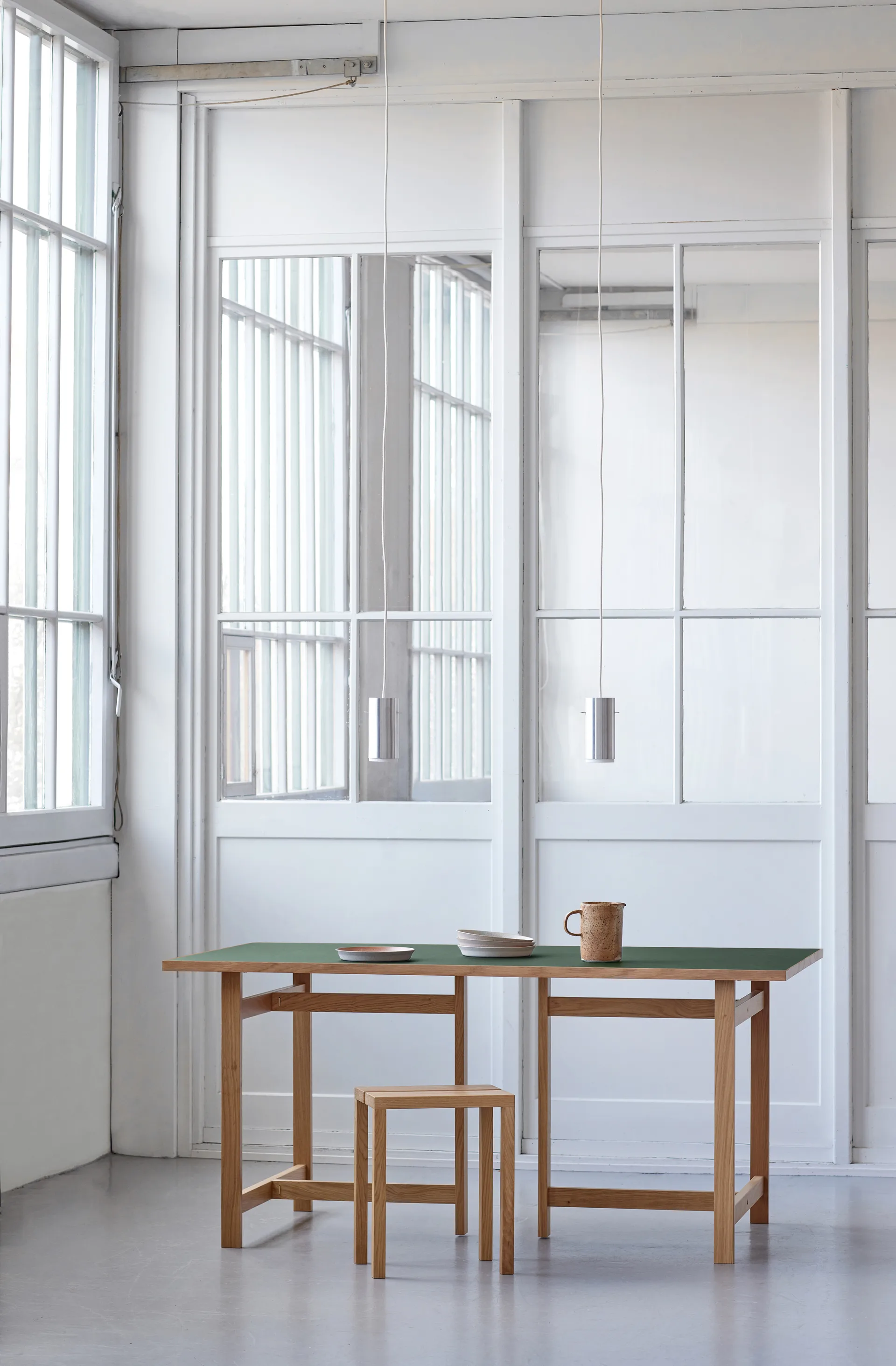 Moebe rechthoekige eettafel, Green, 160x90 cm MOEBE