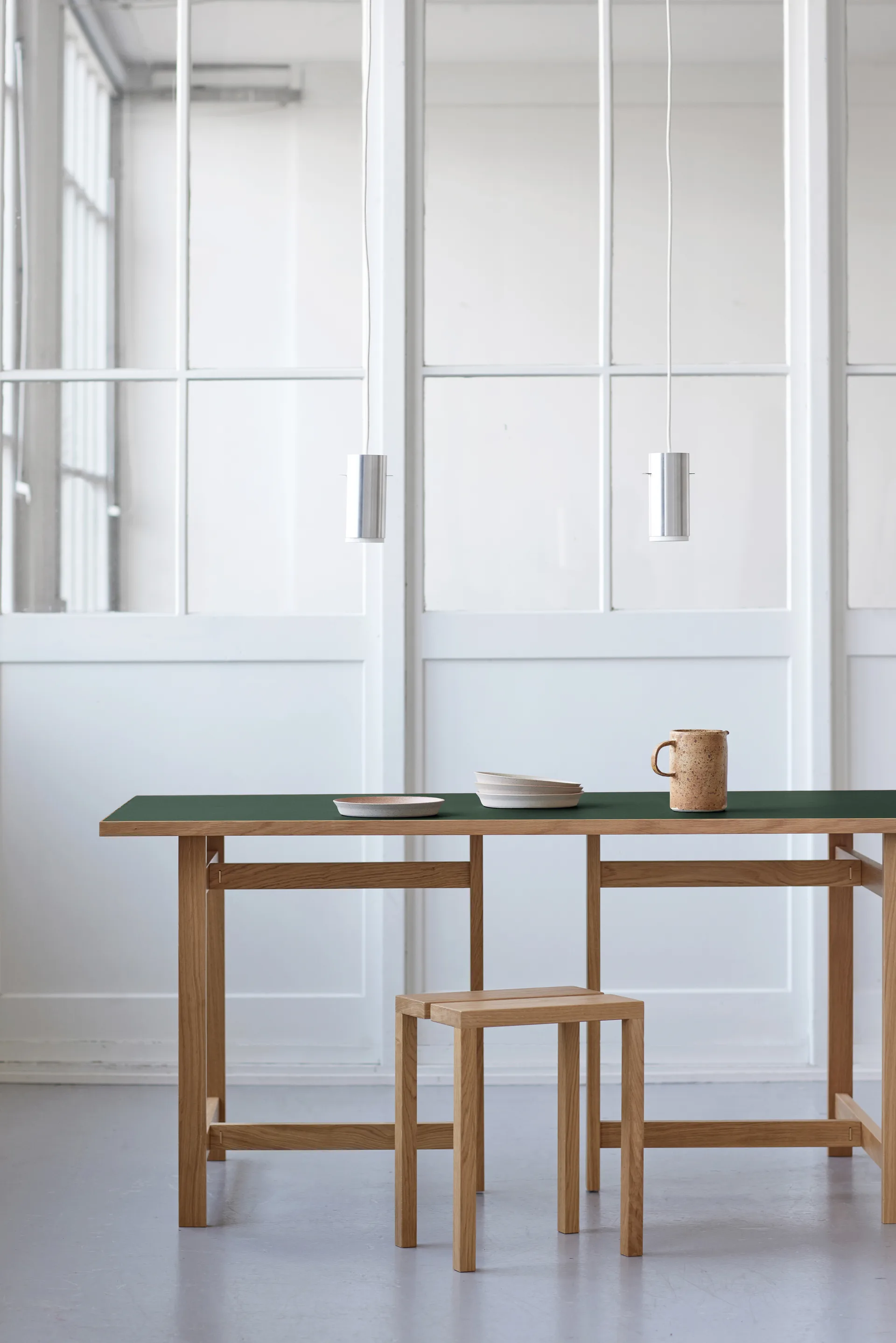 Moebe rechthoekige eettafel, Green, 220x90 cm MOEBE