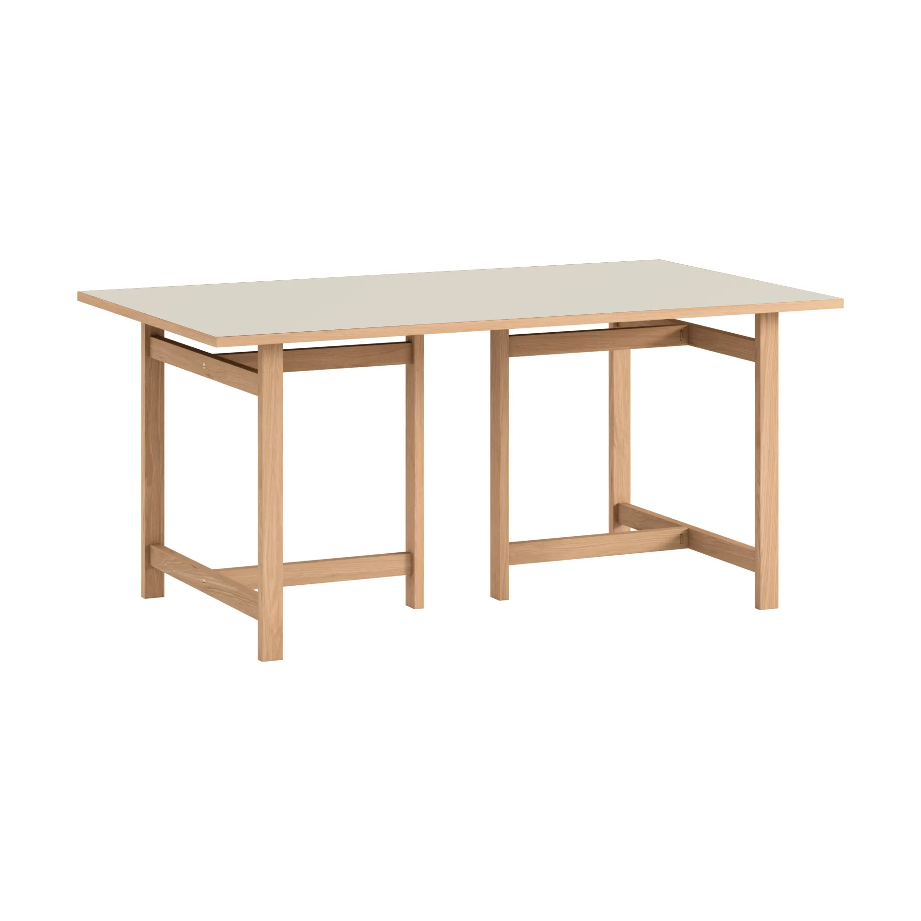 Moebe rechthoekige eettafel, Light grey, 160x90 cm MOEBE