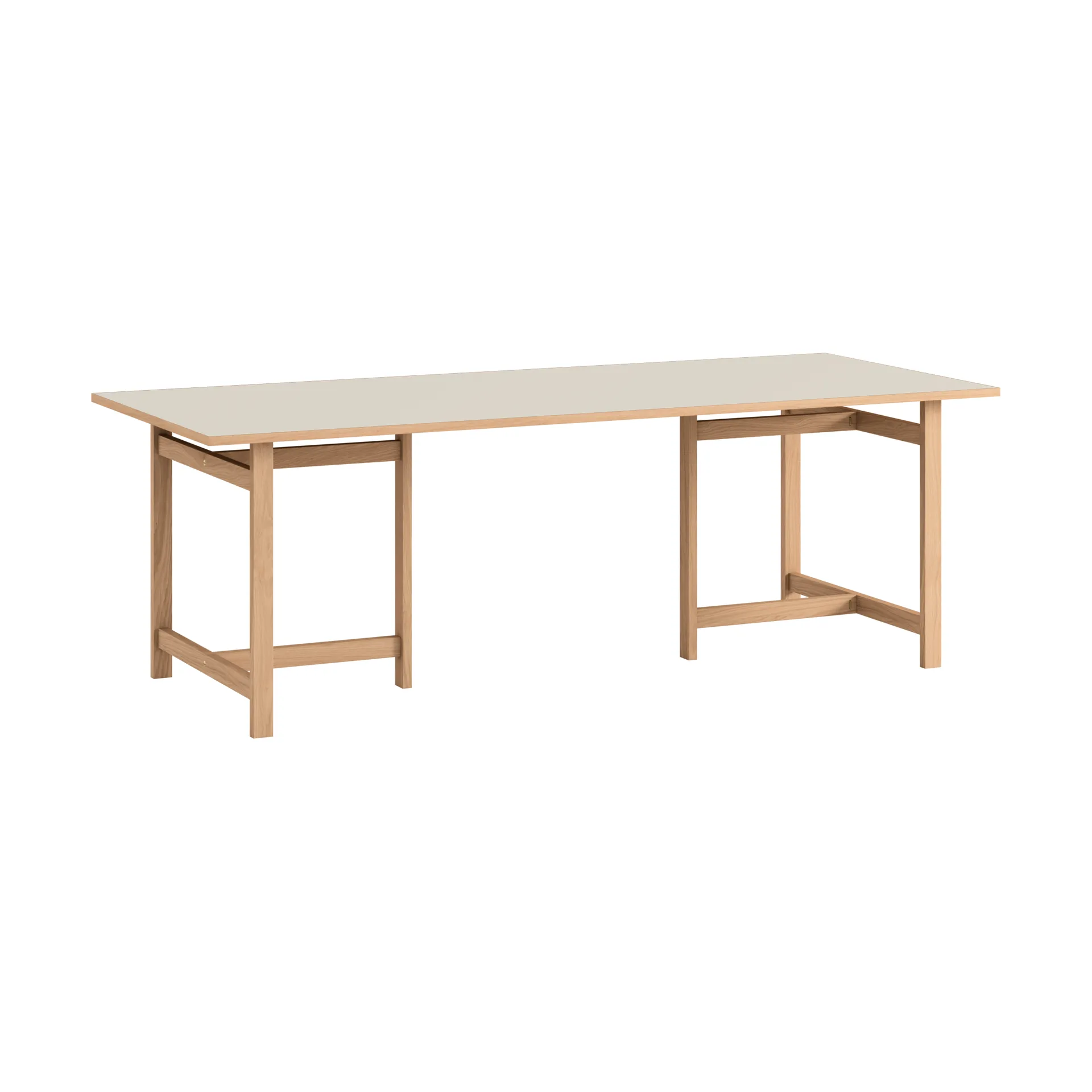 Moebe rechthoekige eettafel, Light grey, 220x90 cm MOEBE