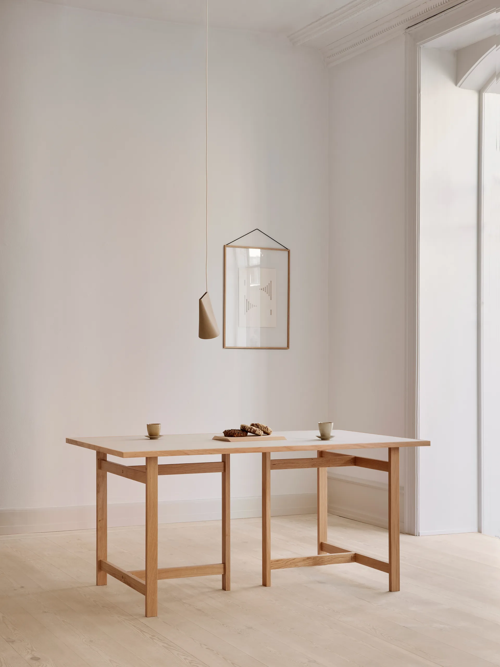 Moebe rechthoekige eettafel, Light grey, 220x90 cm MOEBE