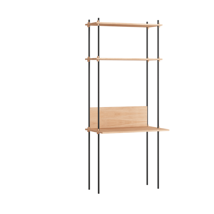 Moebe shelving system s.200.1.D - Eikenhout-zwart - MOEBE