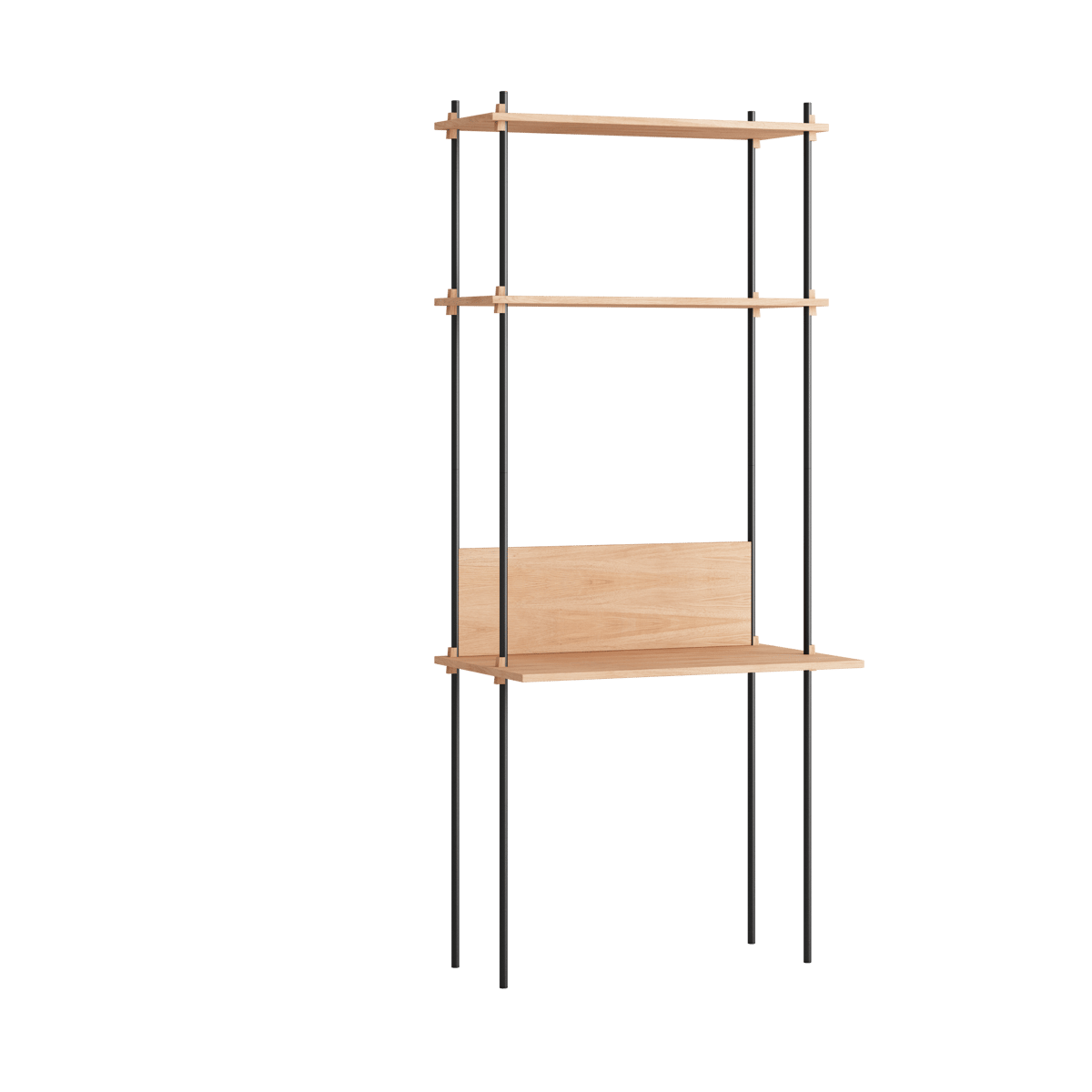 MOEBE Moebe shelving system s.200.1.D Eikenhout-zwart