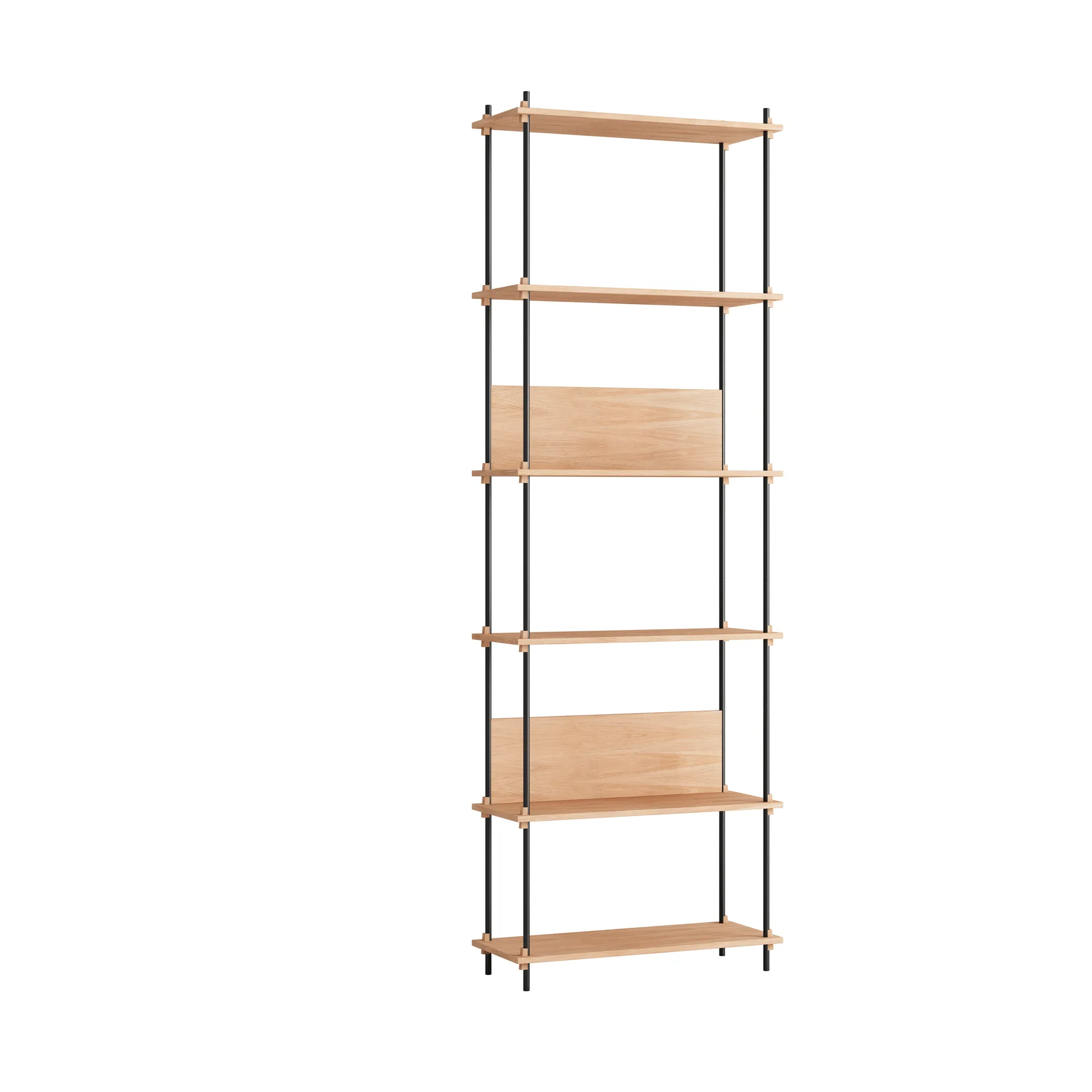 Moebe shelving system s.255.1.A, Eikenhout-zwart MOEBE