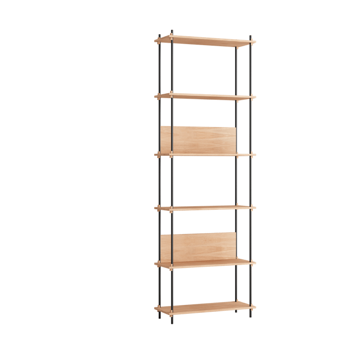 Moebe shelving system s.255.1.A - Eikenhout-zwart - MOEBE