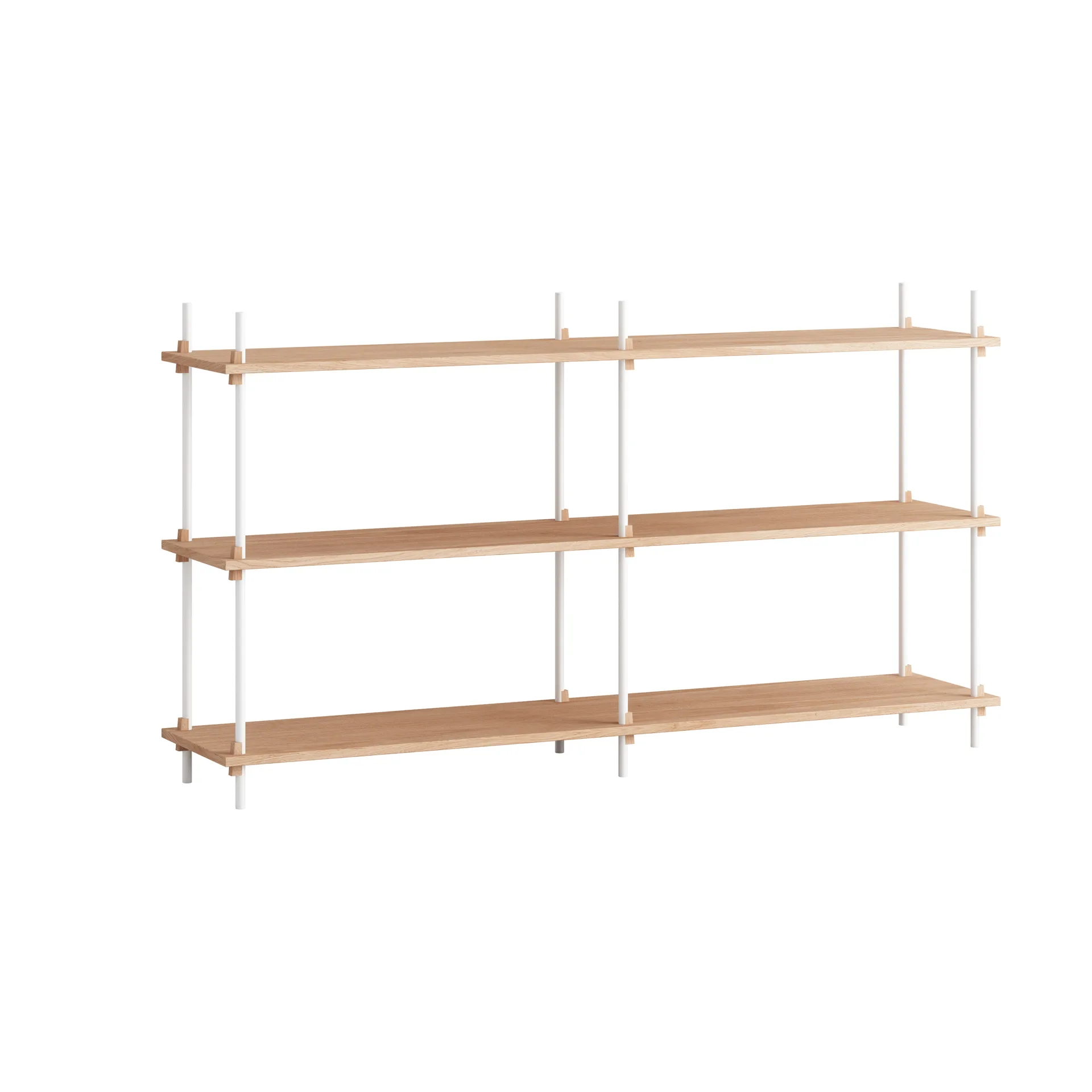 Moebe shelving system s.85.2.B, Eikenhout-wit MOEBE