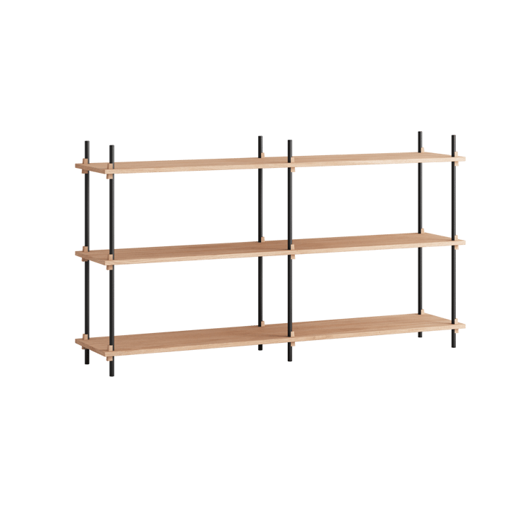 Moebe shelving system s.85.2.B - Eikenhout-zwart - MOEBE