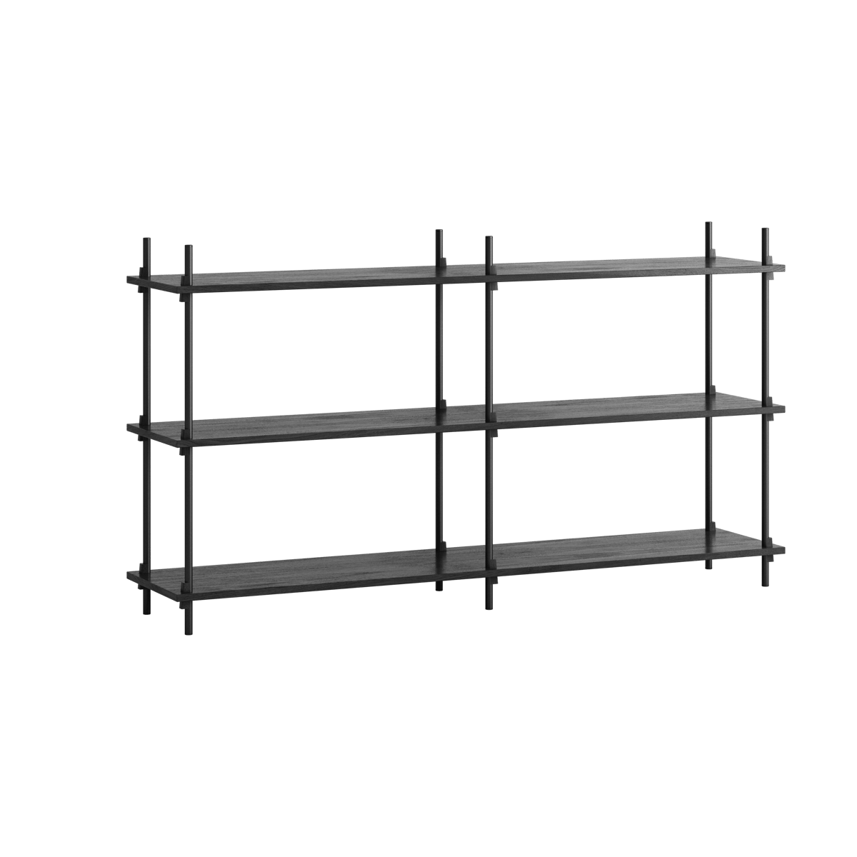 Moebe shelving system s.85.2.B Zwart | Scandinavisch Interieur | Planken & planksystemen | Zwart