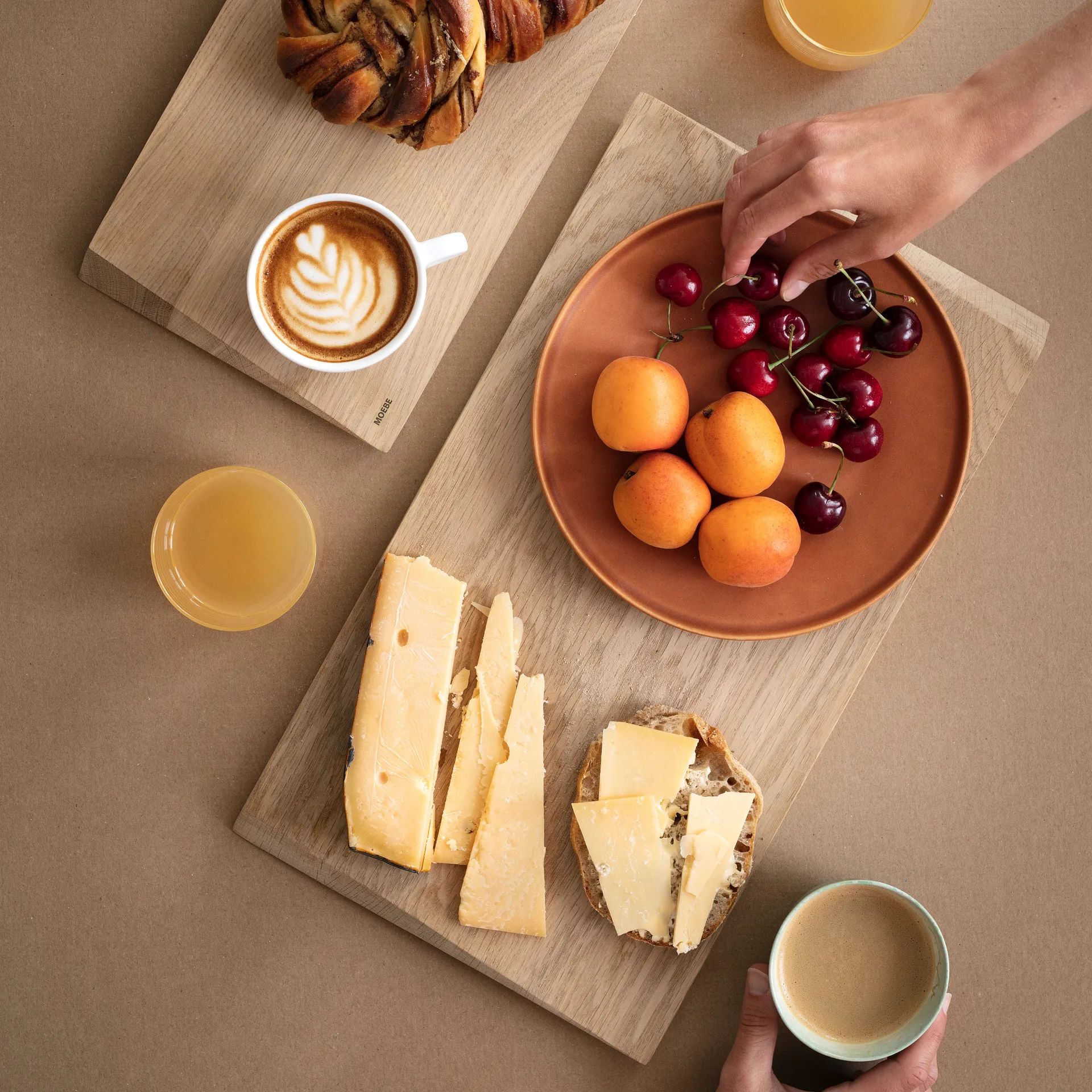 Moebe snijplank groot 24,7x44 cm, Beige MOEBE